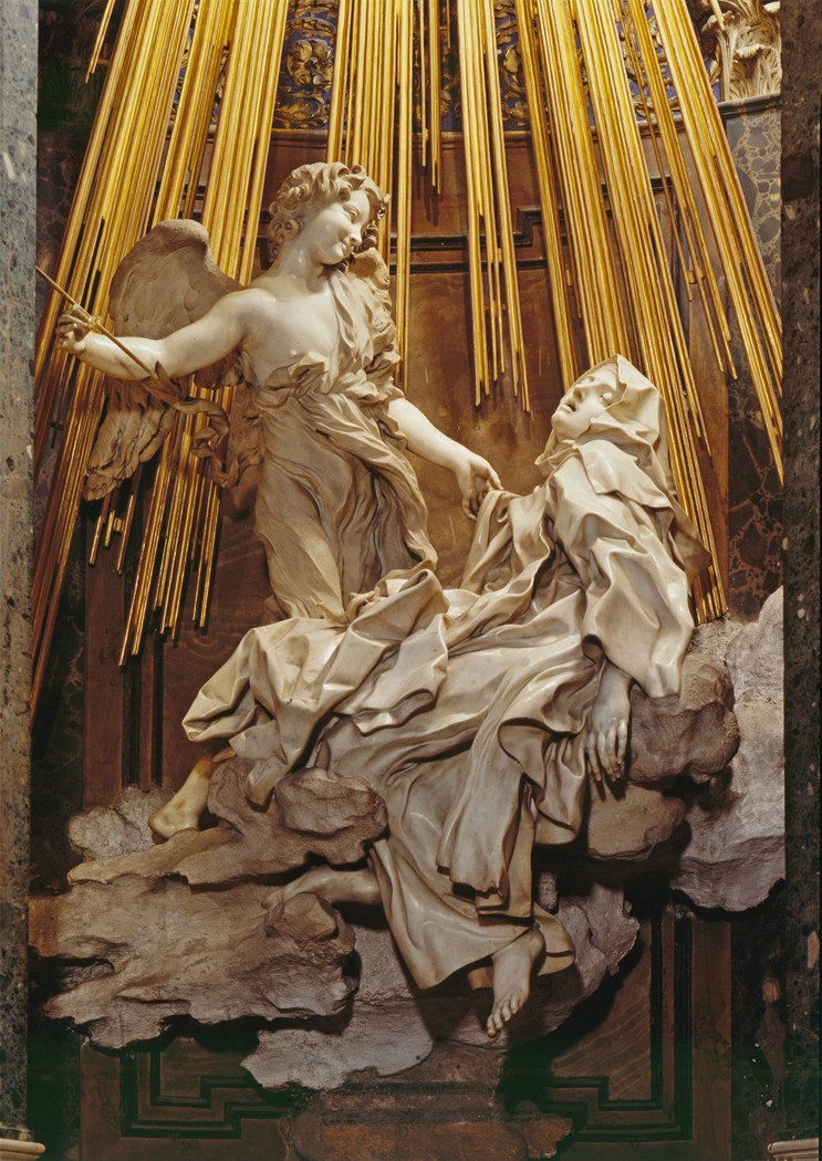 Figure 14-1: Bernini’s Ecstasy of Saint Theresa is the Pietà (see Chapter 12) of Baroque sculpture.